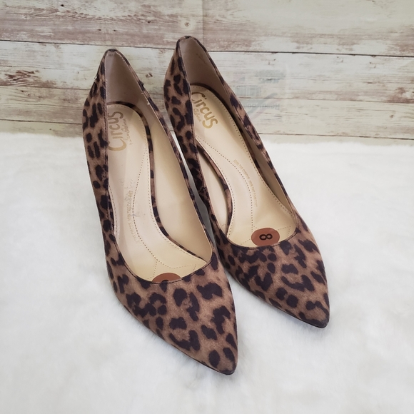 Circus by Sam Edelman Leopard Print Pointed-Toe Pumps - Brown/Tan - Picture 2 of 7